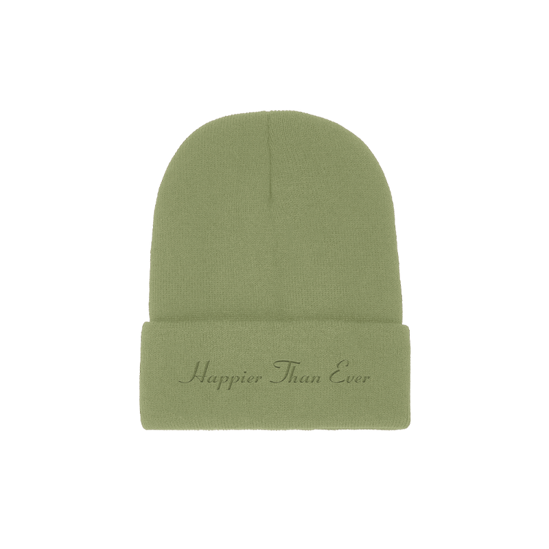 Happier Than Ever Green Beanie