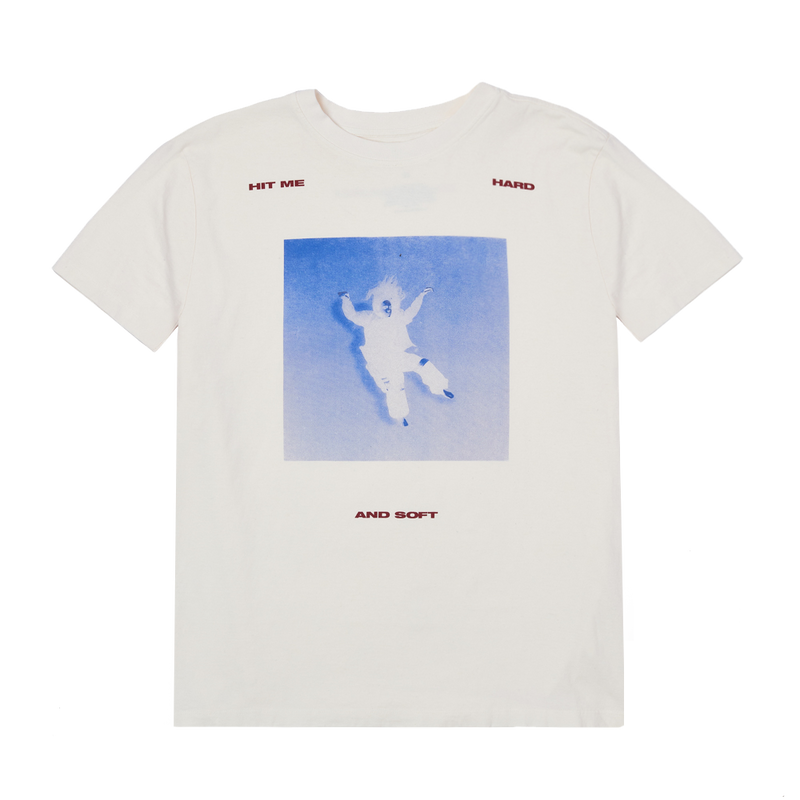 Falling Scatter Text White T-shirt
