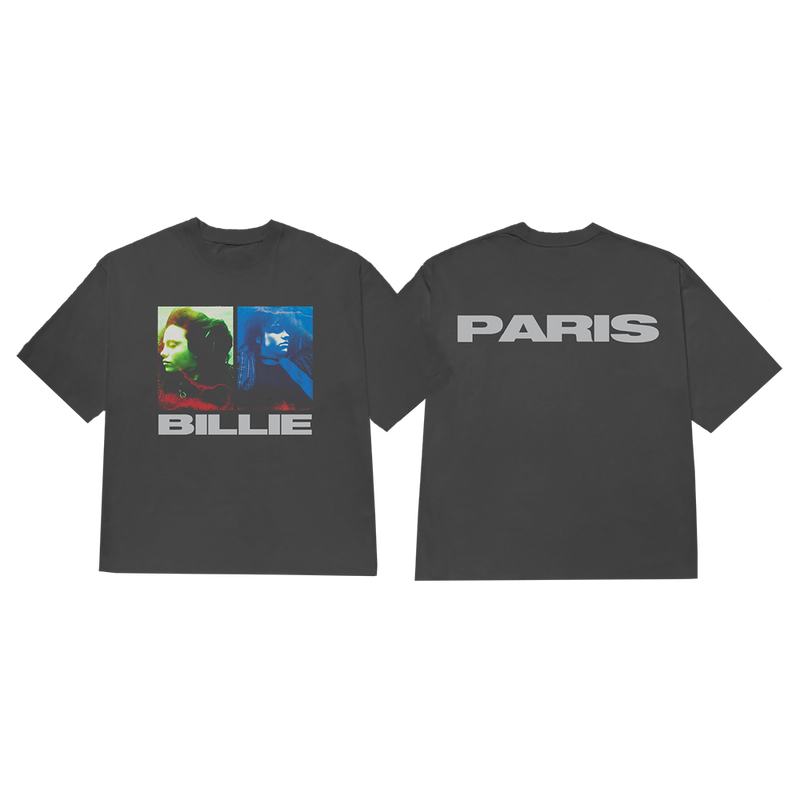 DUAL PHOTO PARIS WASHED BLACK T-SHIRT