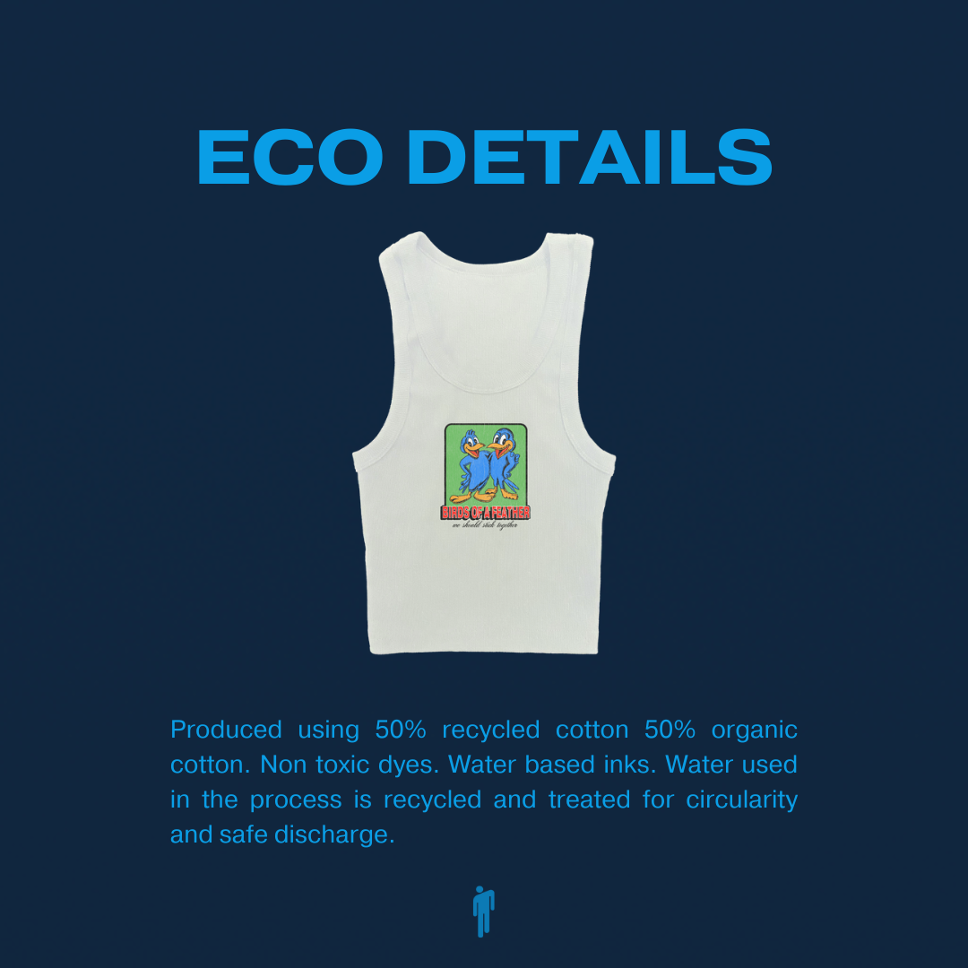 BIRDS OF A FEATHER WHITE TANK