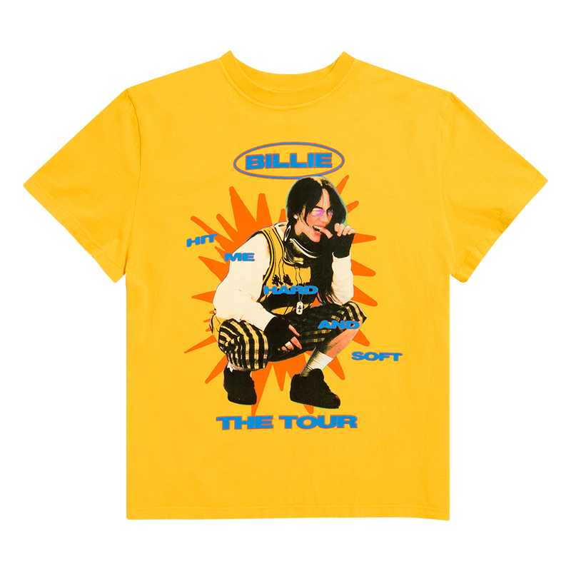 Color Burst HIT ME HARD AND SOFT: THE TOUR Gold T-Shirt
