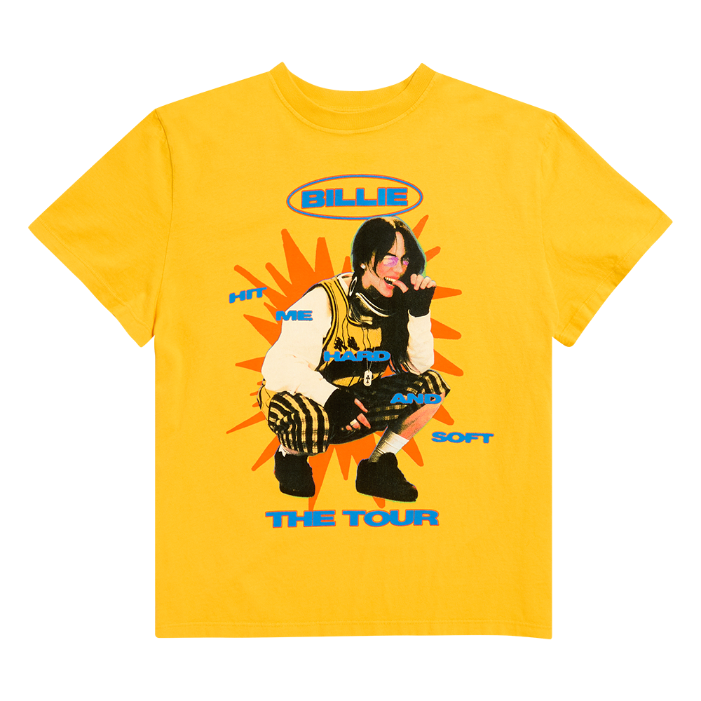 Color Burst HIT ME HARD AND SOFT: THE TOUR Gold T-Shirt