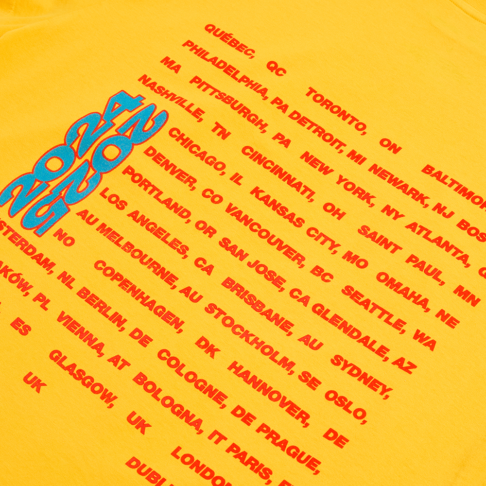 Color Burst HIT ME HARD AND SOFT: THE TOUR Gold T-Shirt