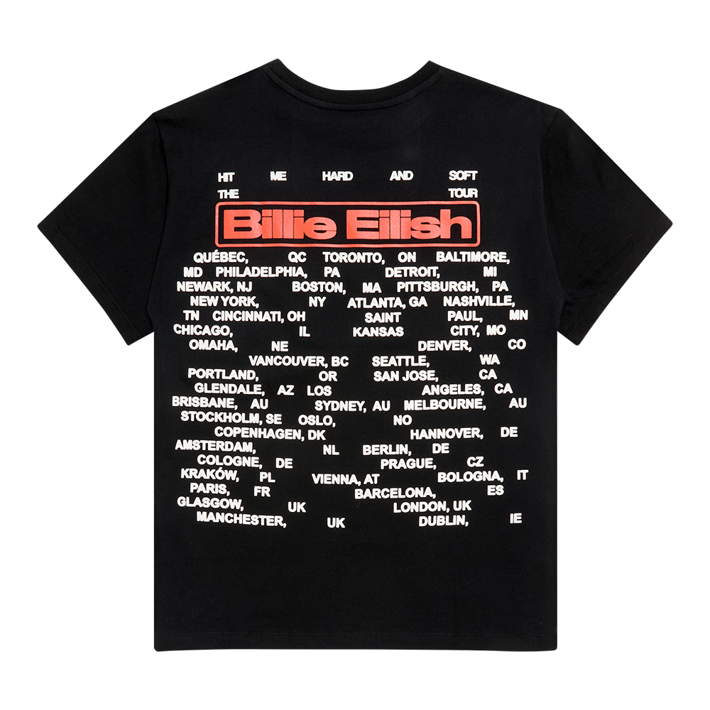 Glasses HIT ME HARD AND SOFT: THE TOUR 2024 Black T-Shirt