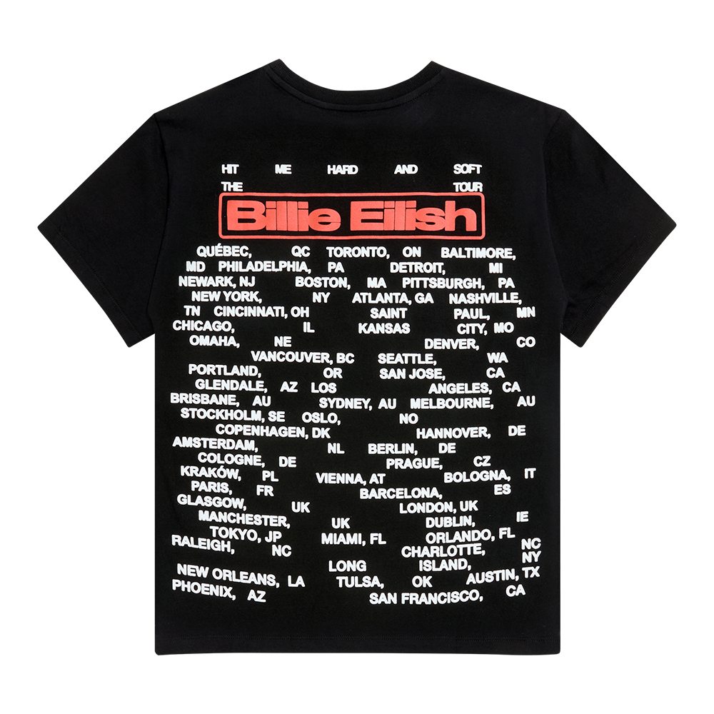 Glasses HIT ME HARD AND SOFT: THE TOUR 2025 Black T-Shirt