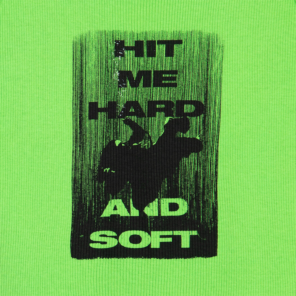 HIT ME HARD AND SOFT crop tank vert