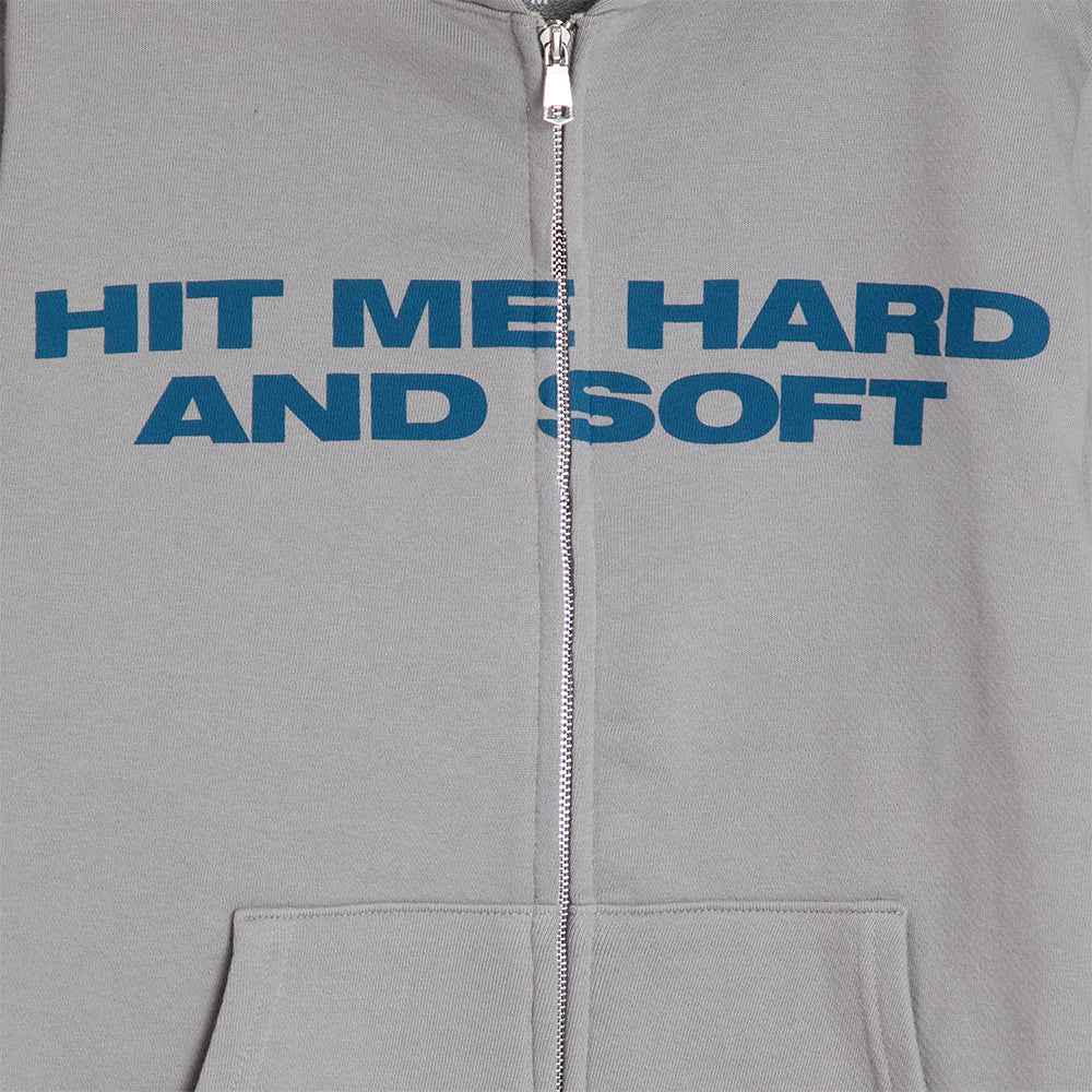 HIT ME HARD AND SOFT Hoodie zippé gris