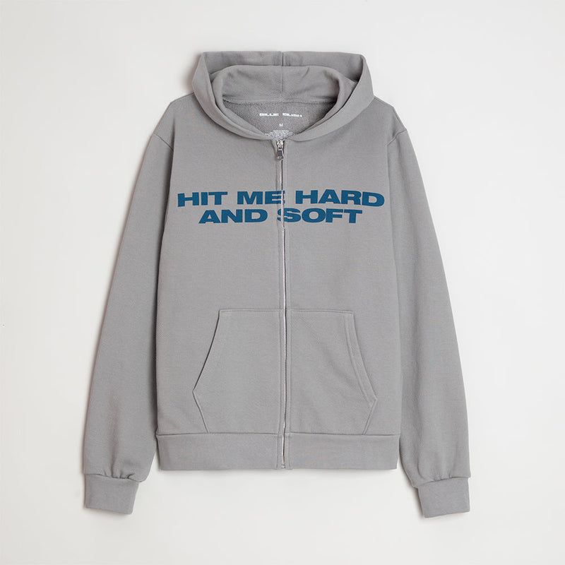 HIT ME HARD AND SOFT Hoodie zippé gris