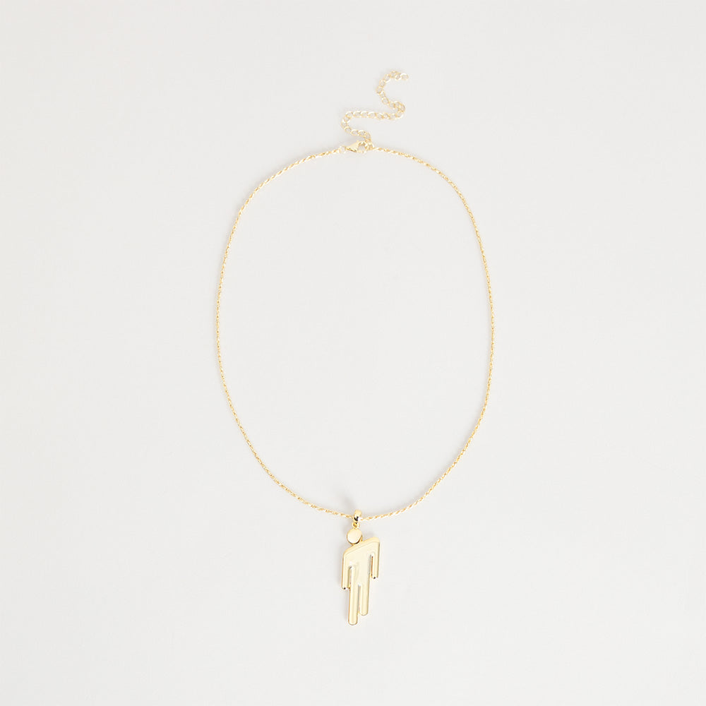 Gold Blohsh Pennant Necklace