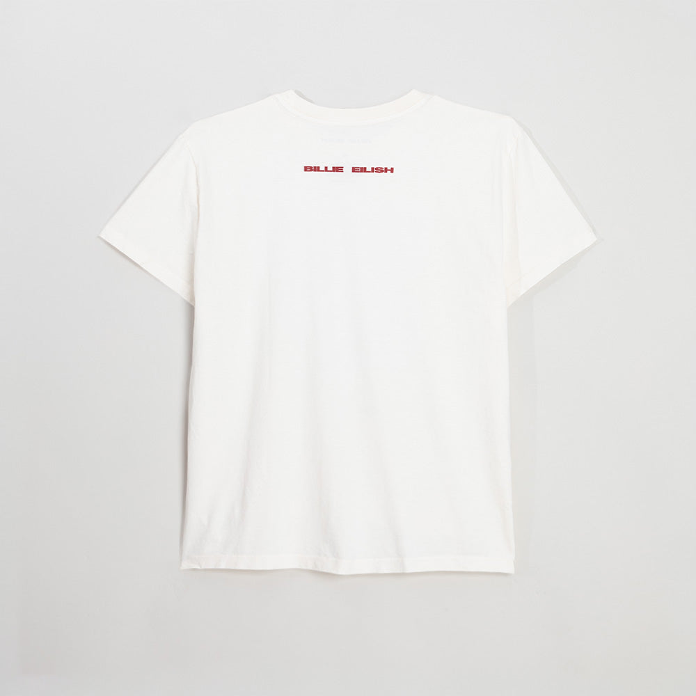 Falling Scatter Text T-shirt Blanc