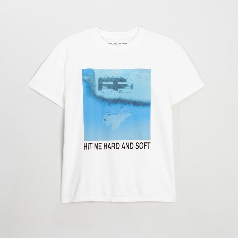 HIT ME HARD AND SOFT T-shirt blanc cover