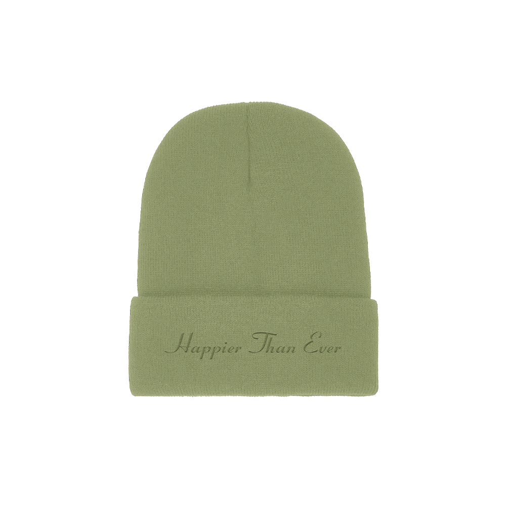 Happier Than Ever Green Beanie