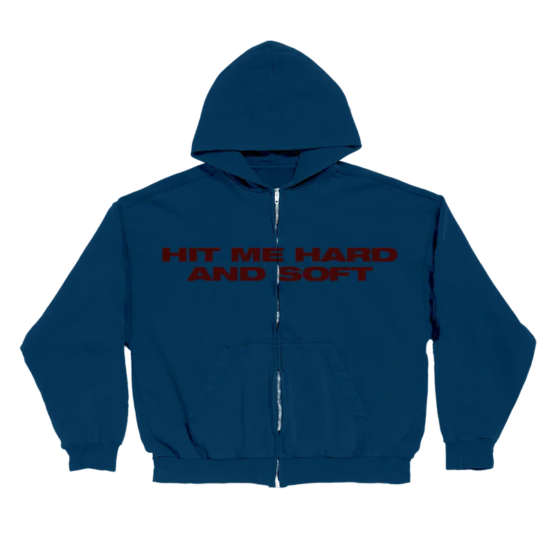 Hoodie Bleu et Rouge Zippé