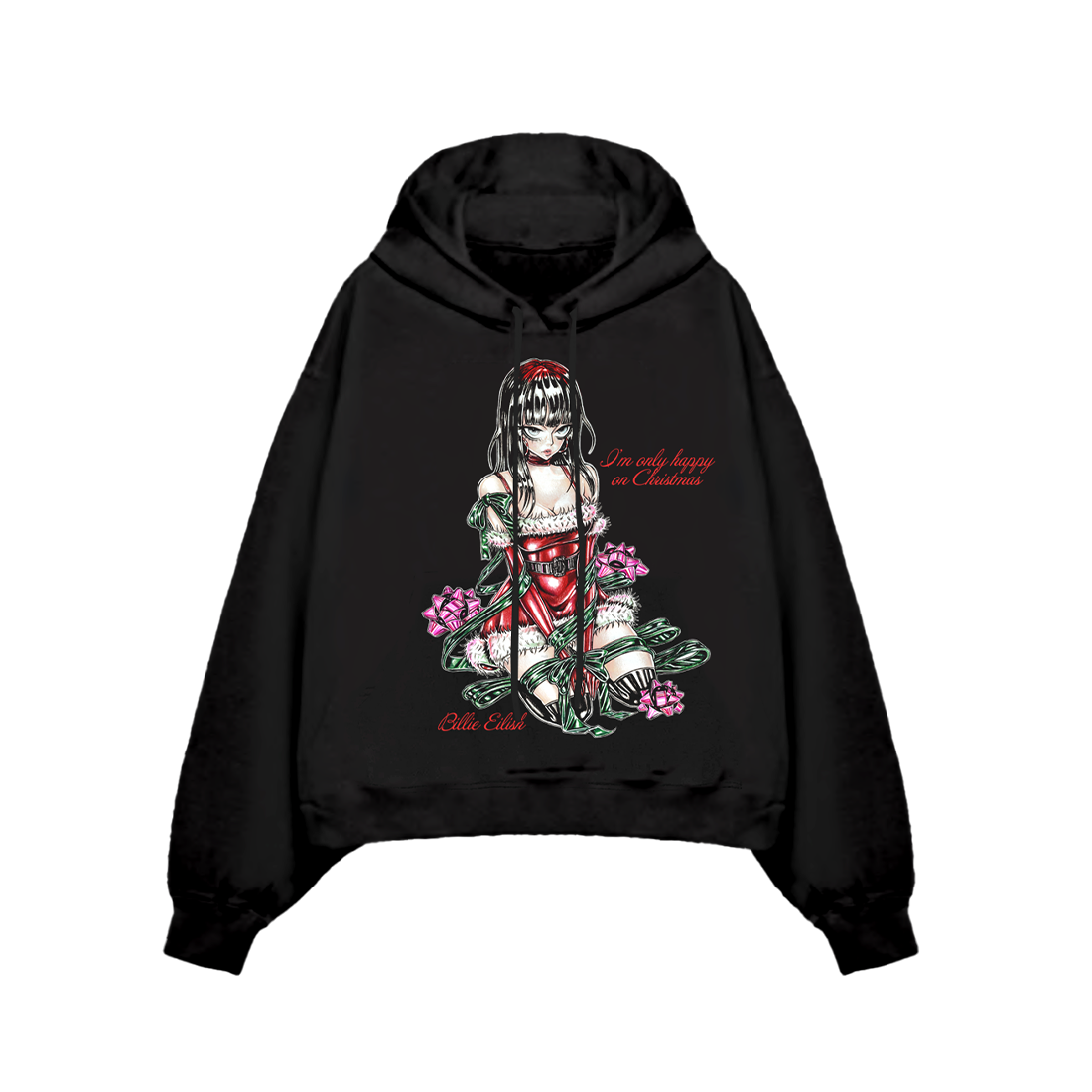Hoodie noir avec cordon